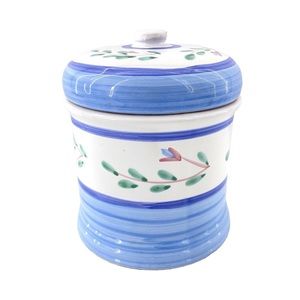 Caleca 7” Ceramic Cookie Jar Canister Hand Painted in Italy